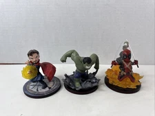 Lot of 3 Q-Fig Figures ~ Marvel Deadpool Hulk Doctor Strange