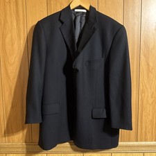 Joseph Abboud 100% Wool Blazer Jacket 44S Black Three Button Made in USA