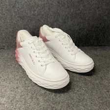 JIMMY CHOO Diamond Maxi F II Shoes Women's Size 6 White Rose