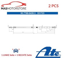 BREMSSCHLAUCH BREMSLEITUNG PAAR VORNE ATE 837769-04353 2PCS A FÜR FORD ECOSPORT