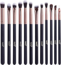 MSQ 12pcs Eye Makeup Brush Set Pro Eyeshadow Makeup Brushes Set Premium Synthet