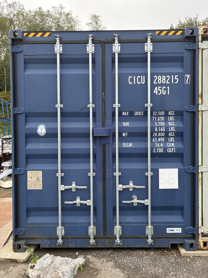 40ft High Cube Shipping Container Dark Blue 45G1 With Lock Box | eBay UK