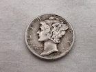 1943 P U.S. Mercury Silver Dime RE-14