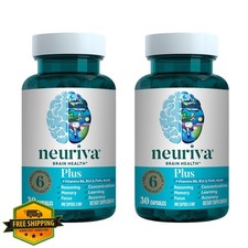 NEURIVA Plus 2 Pack Brain Supplement Memory Focus Capsules