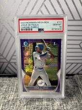 JOSUE DE PAULA 2023 Bowman Mega Box 1st Mojo PURPLE /250 PSA 10 Dodgers
