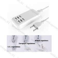 6x USB Multi Ports Adapter Travel Wall AC Charger with EU Plug Adapter