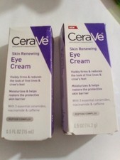 Lot Of 2 Cerave Skin Renewing Eye Cream - 0.5 oz Each