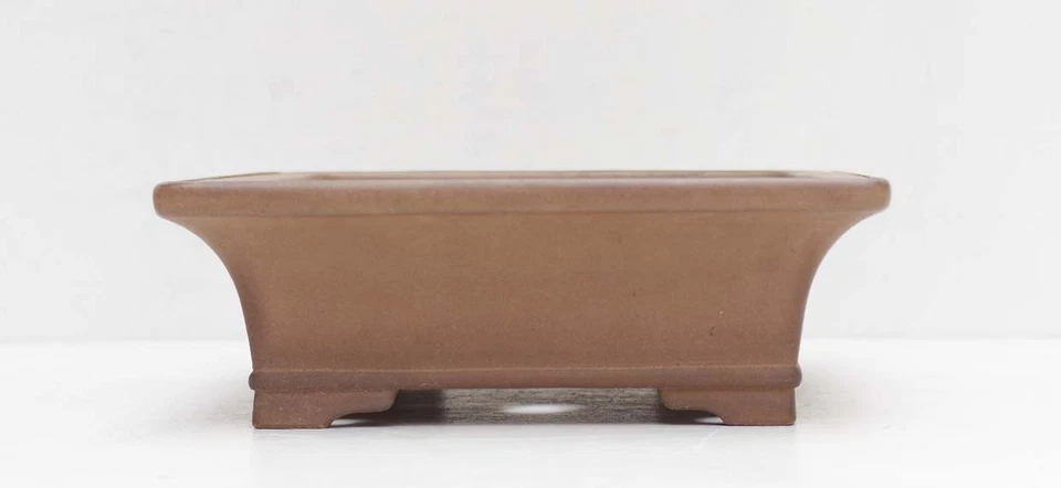 Bonsai Pot Tokoname Yamaaki Unglazed Rectangular Width 14.5 in. (36.9 cm) Japan - Image 4 of 4