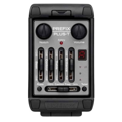 Fishman Prefix Plus-T Wide Format Acoustic Guitar Pickup/Preamp System, Black