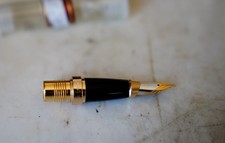 S.T. DUPONT OLYMPIO - BLOC PLUME PL. OR GODRONS - PLUME EN OR MASSIF 18 CARATS