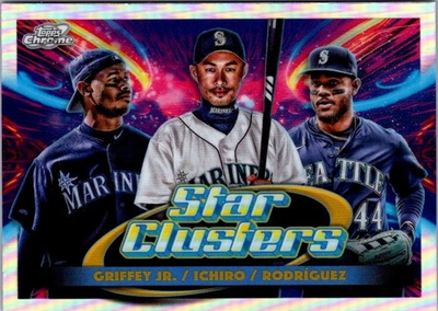 #ad 2025 Topps Cosmic Chrome Griffey Jr Ichiro Rodriguez #TSC 3 Triple Star Clusters $10.99