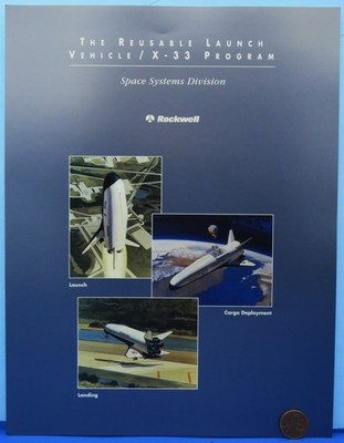 X-33 Rockwell Reusable Launch Vehicle / Space Systems Division NASA promotional