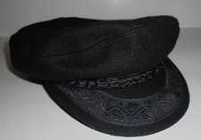 Authentic Greek Fisherman's Cap Black Wool Nylon made in Greece 62 - 7 3/4