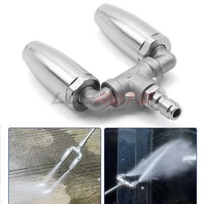 #ad 1 4quot; High Pressure Washer 360° Rotating Dual Turbo Nozzle Twin Spray Tip 3625PSI $42.99