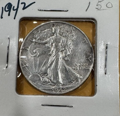 1942 XF Walking Liberty Half Dollar 90% Silver Free Shipping