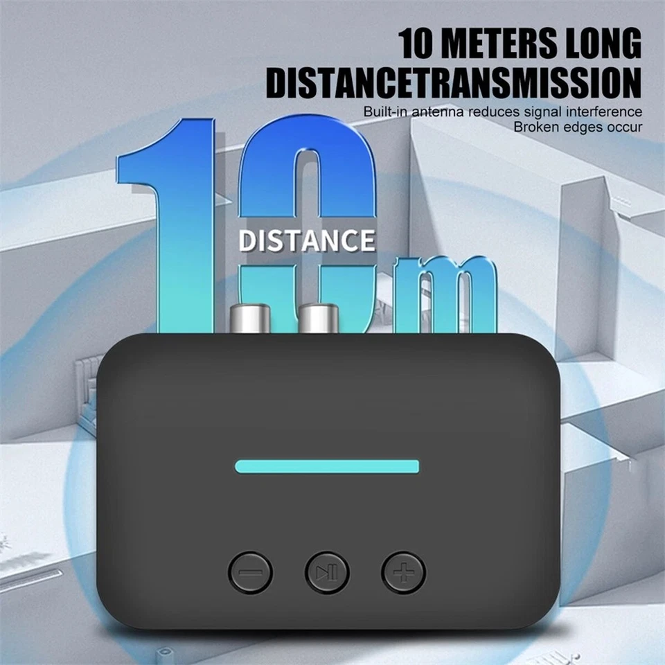 Bluetooth 5.3 Wireless Receiver NFC 3.5mm Jack AUX to 2 RCA Audio Stereo Adapter - Image 4 of 4