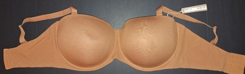 💕Reggiseno senza spalline SKIMS adatto a tutti leggermente foderato con ferretto marrone BRONZO 44H - Foto 5 di 8