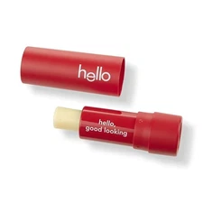 Hello Moisturizing Vegan Lip Balm, Strawberry, Beeswax Free, No Dyes 0.15 Oz