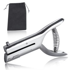 Heavy Duty Single Hole Punch 1/8 Inch Deep Throat Paper PVC Card Punch Tool