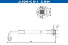 Bremsschlauch ATE 24.5298-0330.3 für HYUNDAI i10 2 BA IA LPG