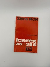 Zeiss Icarex 35  35s TM Ikon Film Camera Instruction Booklet