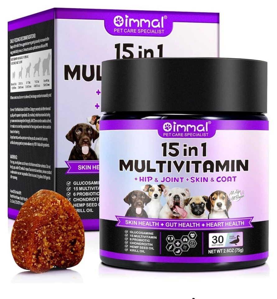 Oimmal Multivitamin Dog Chews 15 In 1