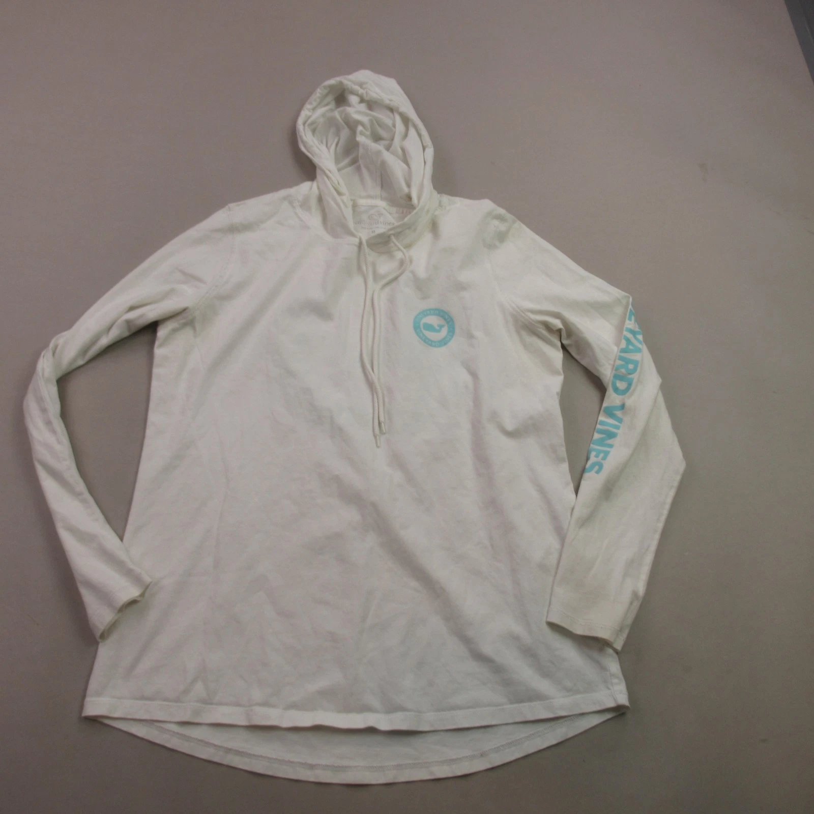 Vineyard Vines Hoodie Mens Medium Long Sleeve Hooded Pullover Ivory Casual