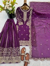 Women Eid Dress Pakistani Salwar Kameez Ready To Wear Suit Wedding Party 3 Piece