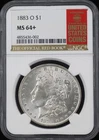 1883-O MORGAN DOLLAR $1 NGC MS64+ (PQ066)
