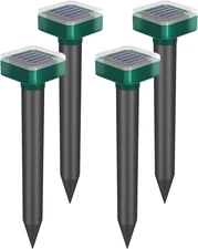 Snake Repellent for Yard & Outdoors - Solar-Powered Sonic Snake Deterrent Device