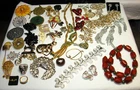51 Vintage Quality Flower Rhinestone Costume Jewelry Lot