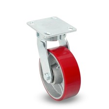 Klutch 6in. Kingpinless Polyurethane Swivel Caster 1500-lb. Capacity