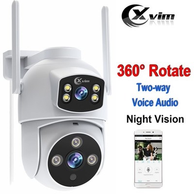 8MP Dual Lens Security Camera Outdoor WiFi PTZ IP Camera PIR Auto Human Tracking