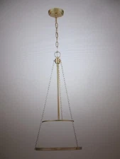 Z-Lite Madeline 18 in Modern Gold 5-Light Pendant with White Fabric Shade