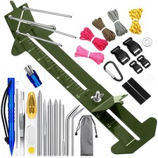 Paracord Bracelet Kit with Adjustable Length Paracord Jig, Stainless Steel St...