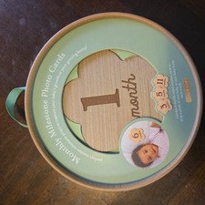 New 12 Month Baby Growth Wooden Kate  Milo Milestone Photo Cards