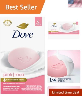 Moisturizing Pink Rosa Beauty Bar - 3.75 oz Bars, 6-Piece Set for Radiant Skin