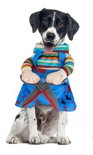 Halloween Funny Dog Pet Puppy Chucky Costume Cosplay Scary Outfit Scissor Medium