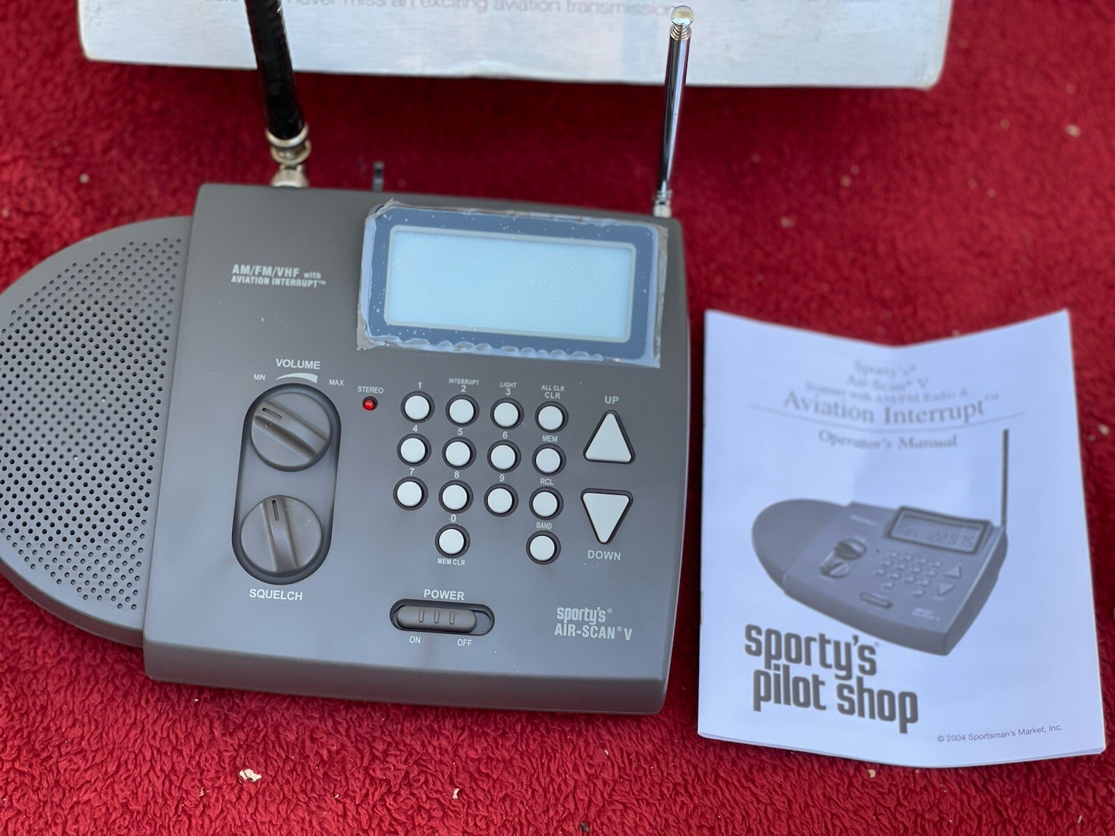 Sporty's Air ScanV Model SP127 AM/FM/VHF Air Band Aviation Interrupt