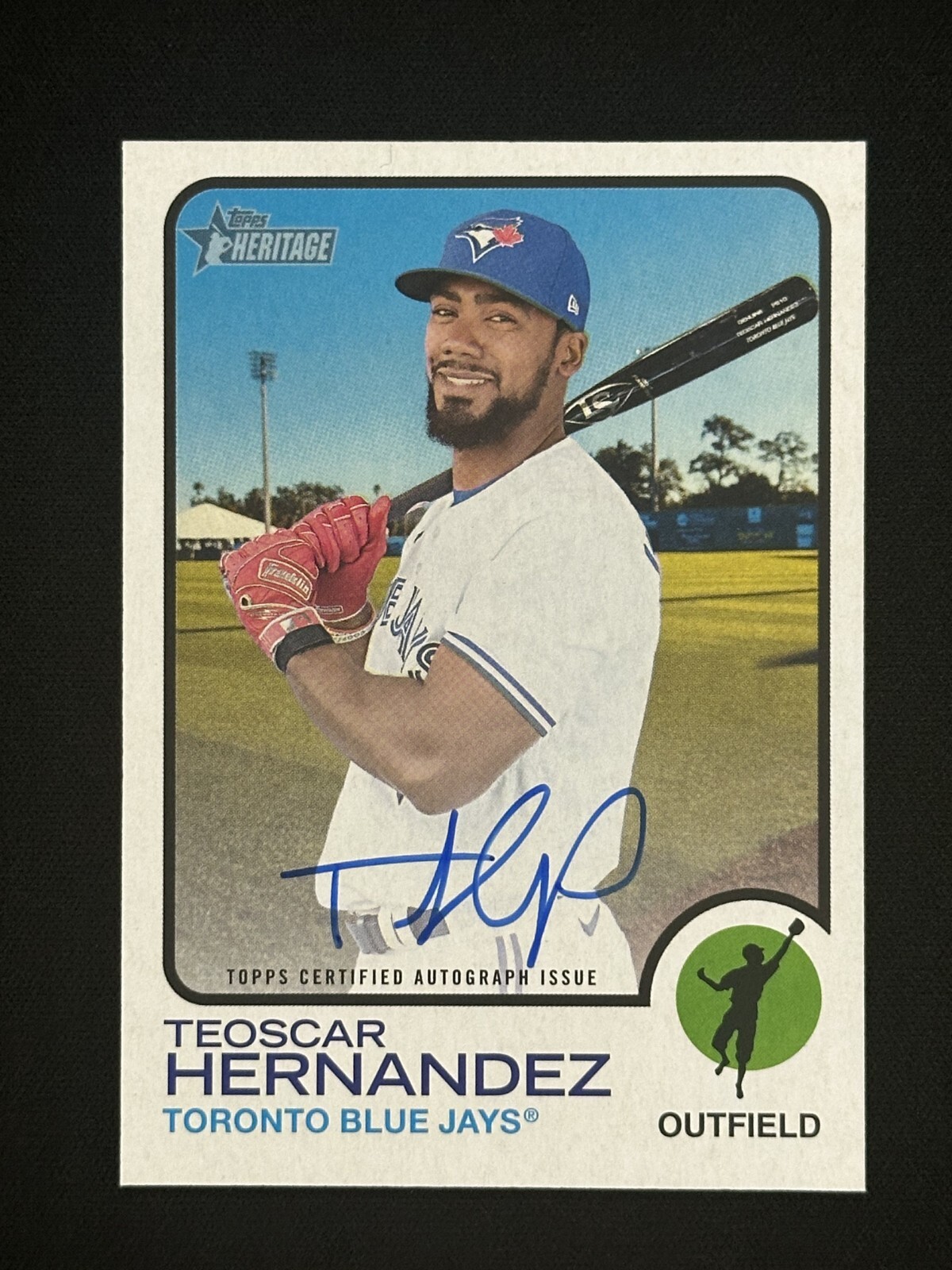 2022 Topps Heritage Teoscar Hernandez Real One Autograph Blue Jays