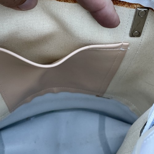 Lamarthe Paris Made In Italy Denim & White Leather Purse Handbag UNIQUE❤️blt7m80 - Picture 8 of 11