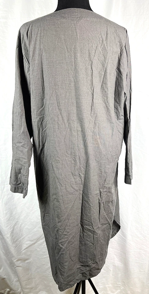 Jersey gris tejido 100 % algodón L/S Majestic International para hombre L/XL Foto 3 de 3