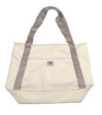 Messy Marvin Ivory Diaper Tote Bag Adjustable Strap Chrome Buckles