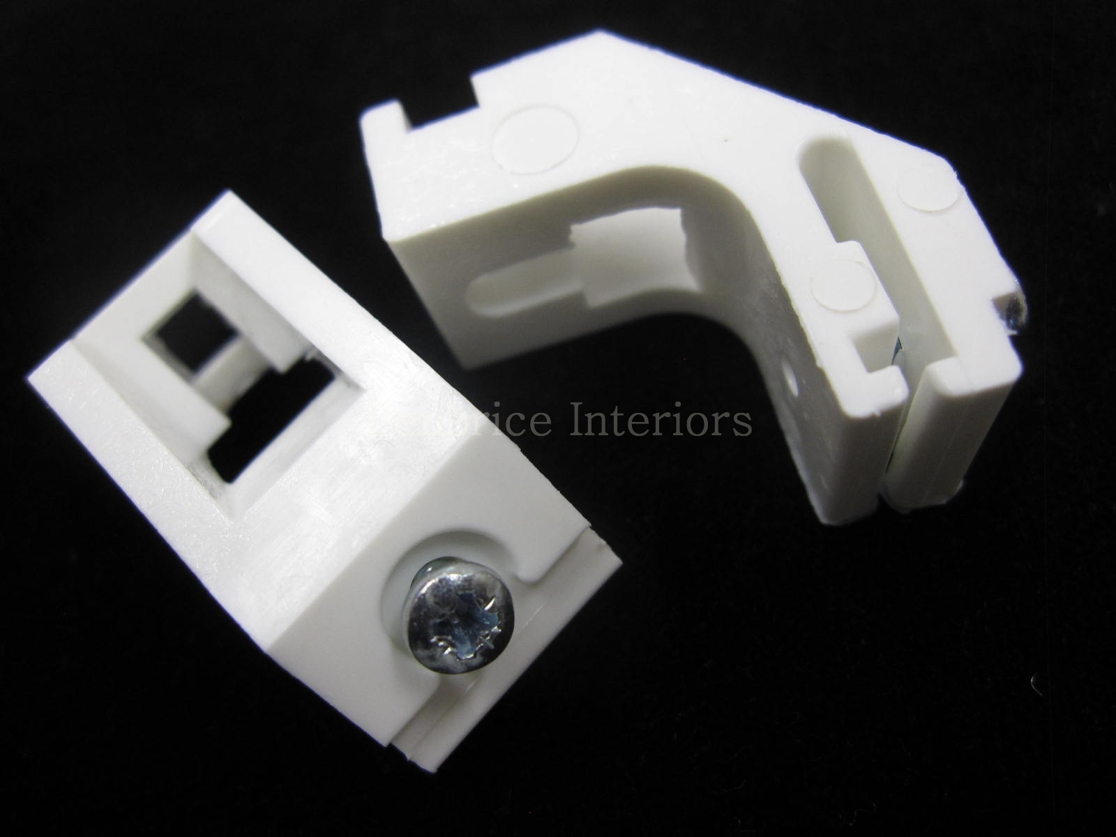 5 HARRISON DRAPE CURTAIN TRACK BRACKETS White silver drape rail ...