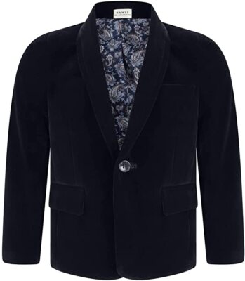 Jungen Samt Blazer Kind Anzug Jacke Paisley Futter Smart Freizeit Formell Mantel 0-15 Jahre