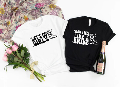 Personalisierte Junggesellinnenabschied T-Shirts, Team Braut Gruppe T-Shirt, Lets go Mädchen 3
