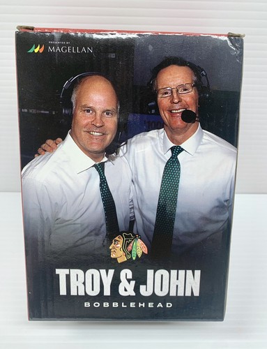 New Chicago Blackhawks Troy Murray and John Wiedeman Bobblehead SGA 10/20/19