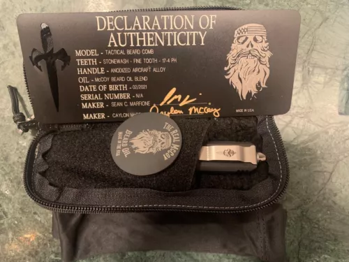 Microtech Marfione Custom Tactical Beard Comb Real McCoy Collab Edition