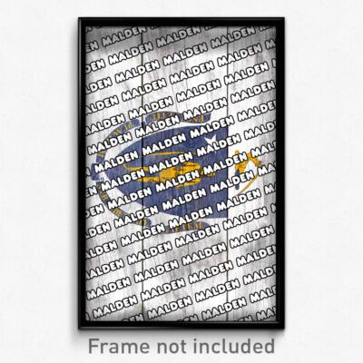 Malden Massachusetts Poster (MA City Souvenir 11x17 Town Print)
