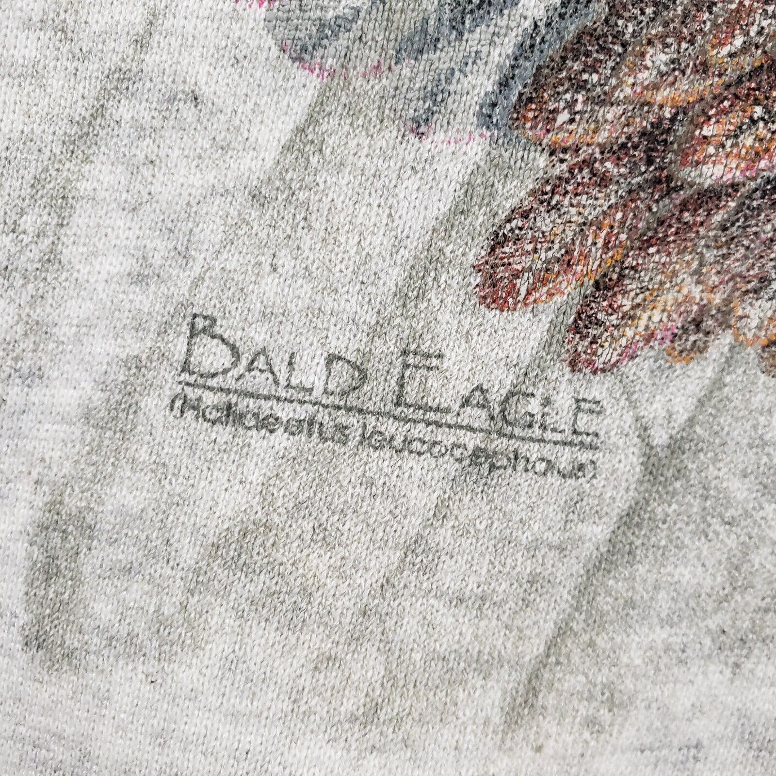 Vtg Bald Eagle Sweatshirt Womens XL Gray West Vir… - image 4